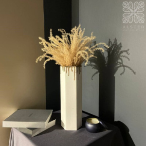 Cera Ваза из полуфарфора "Золотые подтеки", 31 см, белый/золотой