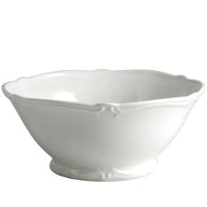 Gien Rocaille blanc Салатник из французского фаянса, диаметр - 24,7 см, объем - 1,45 л, цвет - белый