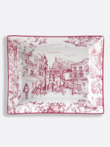 Bernardaud Tout Paris Прямоугольная пепельница, размеры: 20х16 см, цвет - белый, розовый