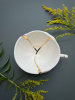 Seletti Kintsugi Фарфоровая чайная пара, цвет - белый, золотой