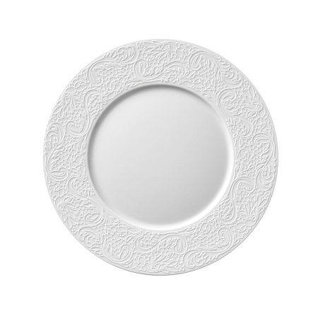 Degrenne L Couture Фарфоровая десертная тарелка, 24 см, белый