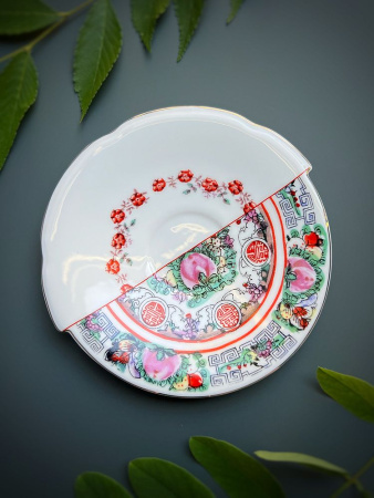 Seletti Hybrid Tamara Фарфоровая кофейная пара для эспрессо, цвет - белый, разноцветный