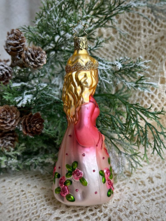 Inge Glas Стеклянная елочная игрушка Спящая красавица, высота - 14,5 см