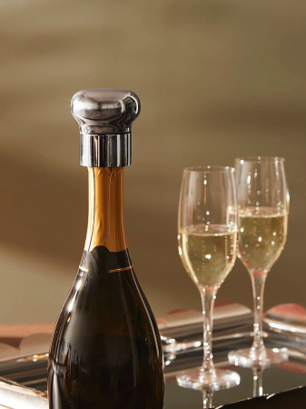 Alessi Noa Стоппер для бутылки, размеры: 5,5х5,5х6h см, цвет - нержавеющая сталь