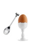 Alessi Dressed Egg Набор для яйца: фарфоровая подставка и ложка, цвет - белый, сталь