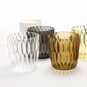 Kartell Jelly Ваза, 23.5x23.5x25 см, горчичный прозрачный