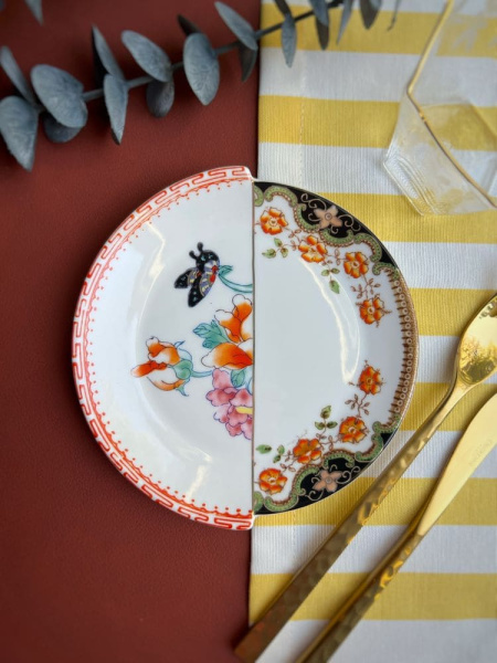 Seletti Hybrid Десертная тарелка Zemrude, диаметр - 15 см, цвет - белый, разноцветный