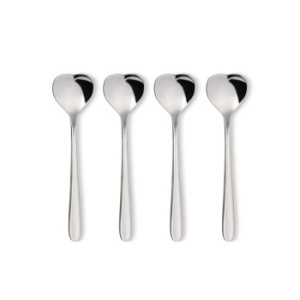 Alessi Big Love Набор из 4-х кофейных ложек, длина - 10 см, полированная сталь