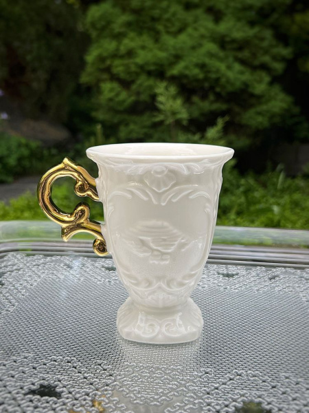 Seletti I-Wares Фарфоровая кружка, размеры: 10х10х11,5h см, цвет - белый, золотой