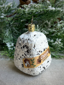 Inge Glas Стеклянная елочная игрушка Французский козий сыр, размер - 8,5 см