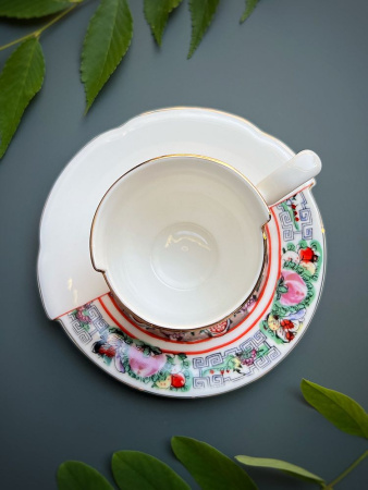 Seletti Hybrid Tamara Фарфоровая кофейная пара для эспрессо, цвет - белый, разноцветный