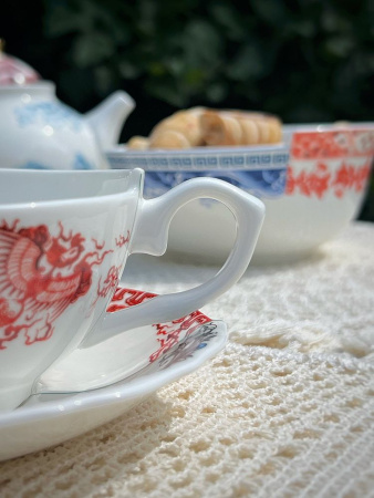 Seletti Hybrid Фарфоровая чайная пара Zora, 10,5х10,7х5,7 см, цвет - белый