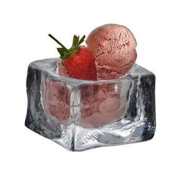 Nude Ice Cube Стеклянная креманкадля мороженого, размеры: 9х9х6h см, бессвинцовый хрусталь