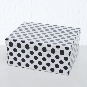 Boltze Dottia Подарочная коробка, 14 см, белый/черный