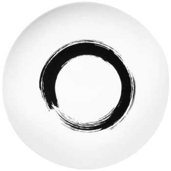 Degrenne Cercle Фарфоровая тарелка для основного блюда, 29 см, белый/черный
