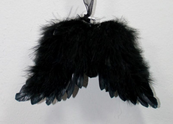 Cor Mulder Елочное украшение Крылышки ангела, 16*12 см, черный