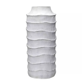 Pomax Maeve Декоративная ваза, 17х40 см, белый