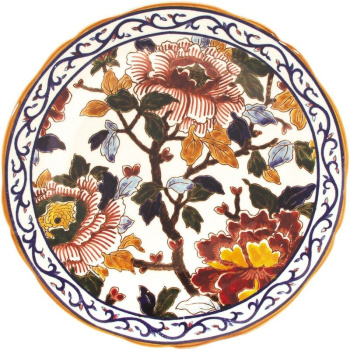 Gien Pivoines Десертная тарелка, диаметр - 22,4 см, ручная роспись