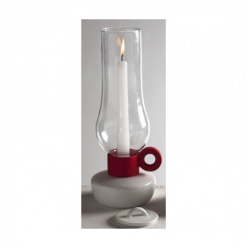 Seletti Lanterna Декоративый подсвечник - лампа, 30 см, белый/красный