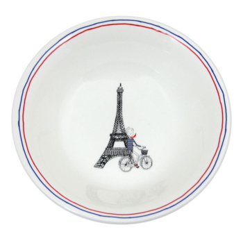 Gien Ca C'est Paris Миска для хлопьев, диаметр - 16,5 см, цвет - белый