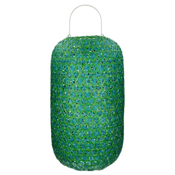 Pomax Tunis Бамбуковый фонарь - подсвечник, 35х60 см, зеленый/голубой