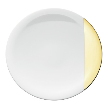 Degrenne SD One OR Фарфоровая тарелка для основного блюда, диаметр - 27 см, белый, золотой