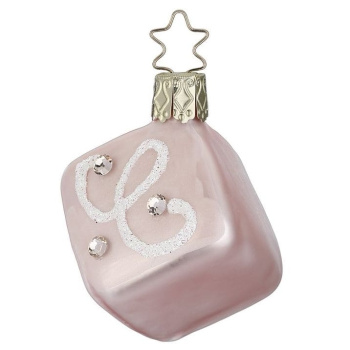 Inge Glas Стеклянная елочная игрушка Малиновая конфета, размер - 6 см, цвет - розовый