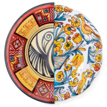 Seletti Hybrid Десертная тарелка Huaricanga, диаметр - 20 см, цвет - желтый, красный, синий