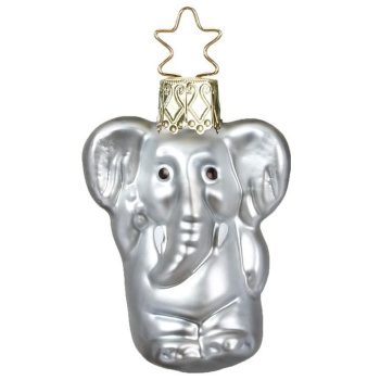 Inge Glas Стеклянная елочная игрушка Маленький Слоненок, размер - 5,5 см