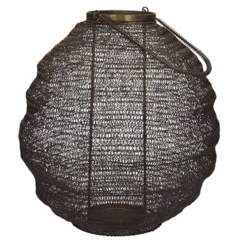 Pomax KIBU Металлический фонарь - подсвечник, 28х30 см, черный