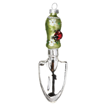 Inge Glas Magic Стеклянная елочная игрушка Садовая лопатка, высота - 12 см
