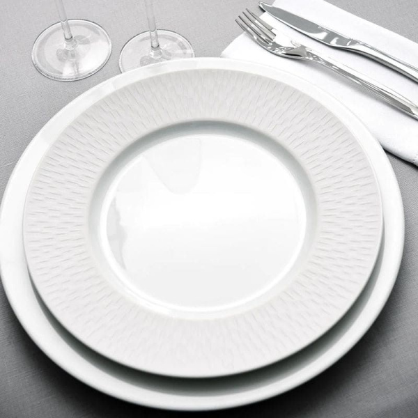 Degrenne Boreal Satin Фарфоровая тарелка для основного блюда, 28,5 см, белый