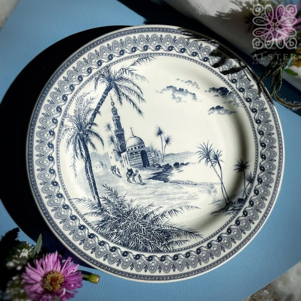 Gien Les Depareillees Десертная тарелка с рисунком Vues d’Orient (Вид на Восток), диаметр - 22 см