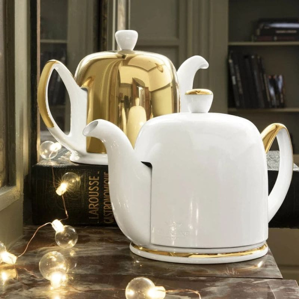 Degrenne Salam Заварочный чайник, объем - 1 л, белый с золотыми акцентами 24К