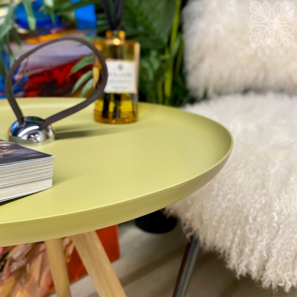 Rolf Benz Кофейный столик, 40х45 см, оливково-желтый