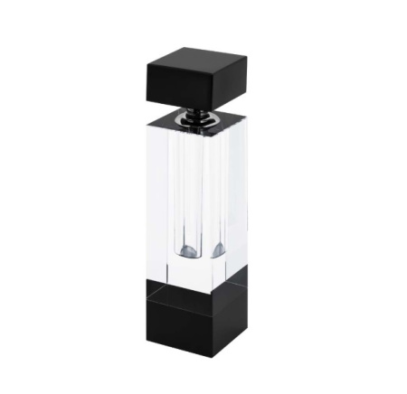 Abhika Стеклянная бутыль для парфюма, 5х5х20 см, прозрачный/черный