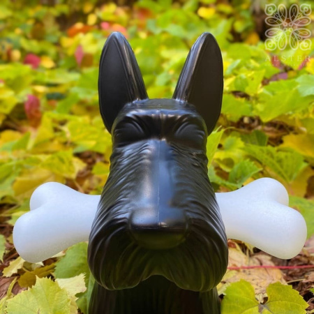 Qeeboo Scottie Декоративный светильник Собака, размеры: 24x45x37 см, черный матовый