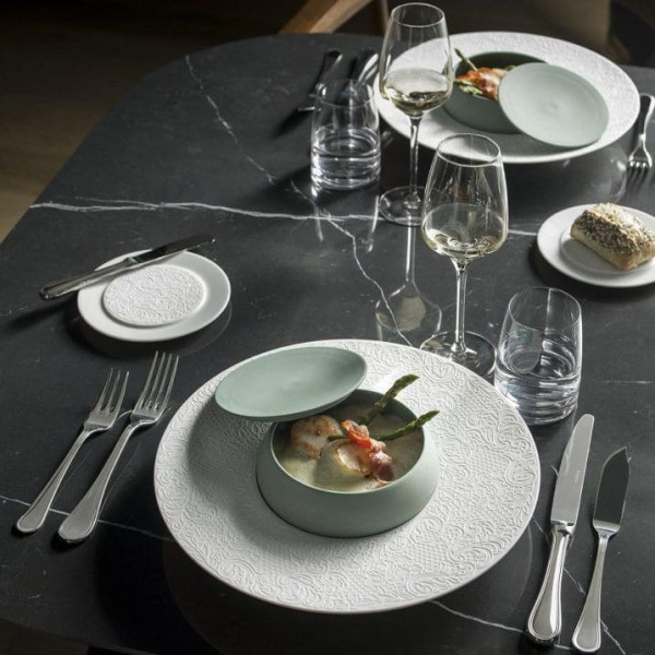 Degrenne L Couture Фарфоровая тарелка для супа или пасты, диаметр - 28 см, белый