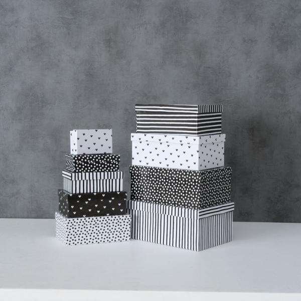 Boltze Sunny Подарочная коробка, 9,5 см, черный/белый