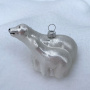 Inge Glas Magic Стеклянная елочная игрушка Полярная медведица с медвежонком, размер - 10 см