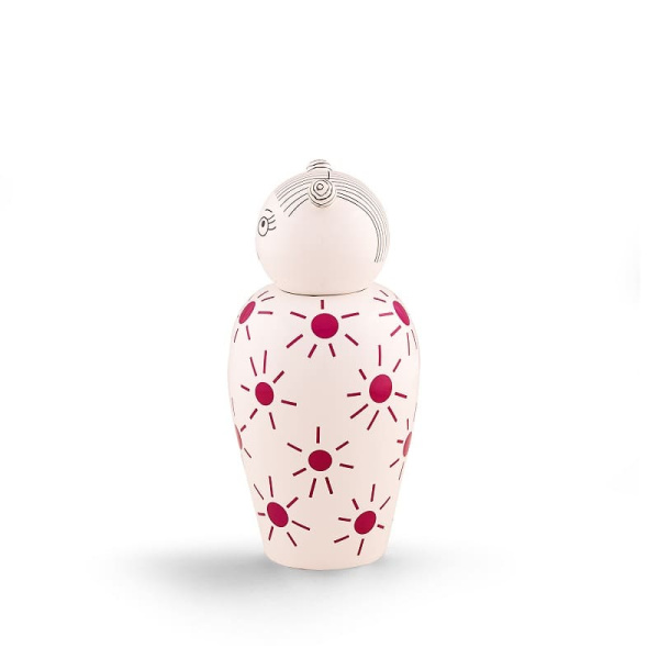 Seletti Le Canopie Декоративная ваза с крышкой Lula, размеры: 17,5х17,5х36,5 см, белый, розовый