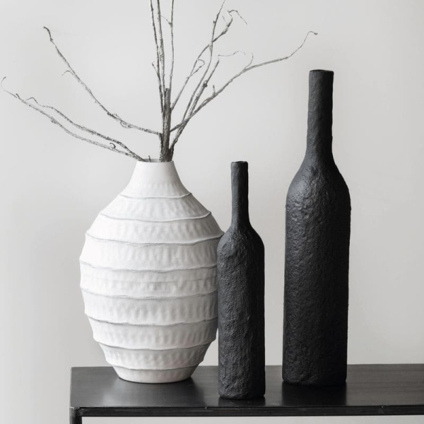 Pomax Aberdeen Декоративная ваза, 9х45 см, черный